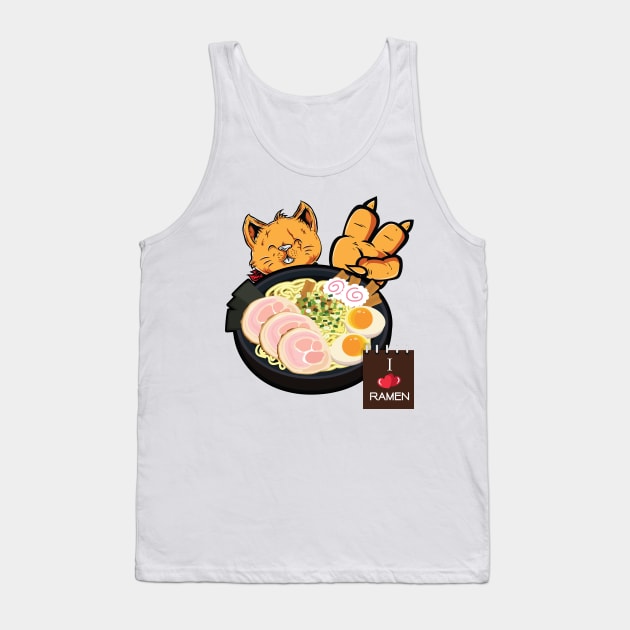 'Kawaii Cat Ramen Life' Cool Japanese Cats Tank Top by ourwackyhome